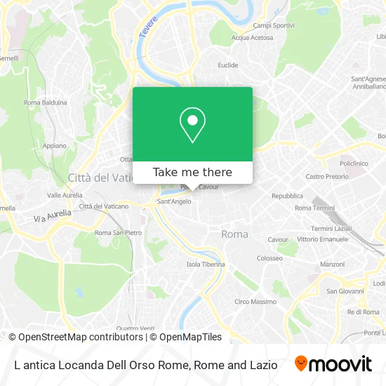 The Ancient Locanda of the Bear Rome map