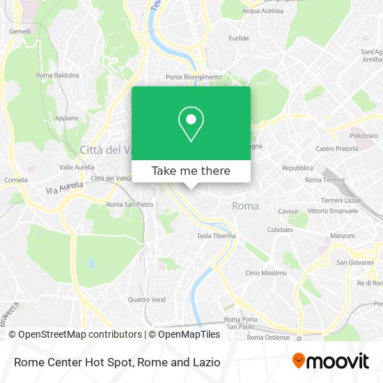 Rome Center Hot Spot map