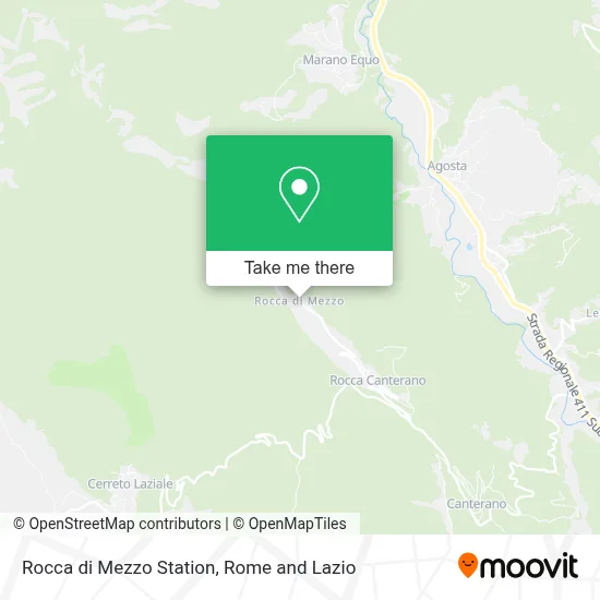 Rocca di Mezzo Station map