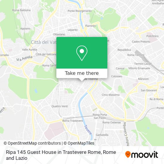 Ripa 145 Guest House in Trastevere Rome map