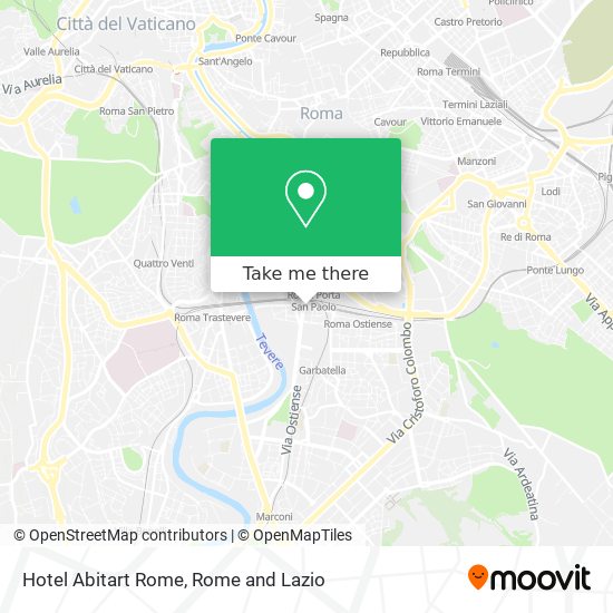 Hotel Abitart Rome map