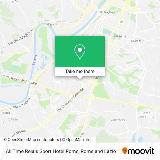 All Time Relais Sport Hotel Rome map