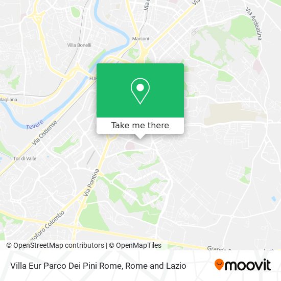 Villa Eur Parco Dei Pini Rome map