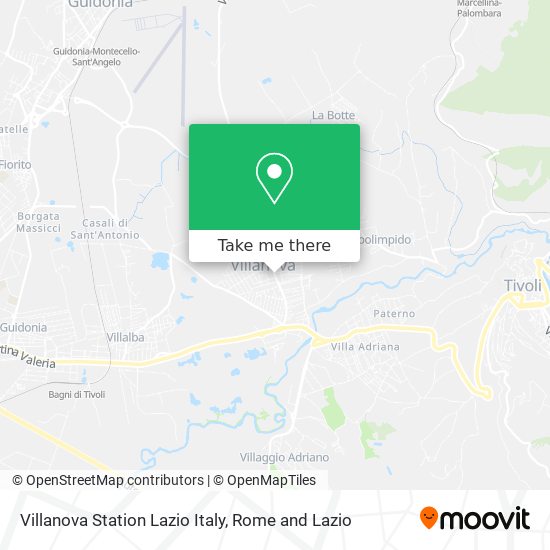 Villanova Station Lazio Italy map