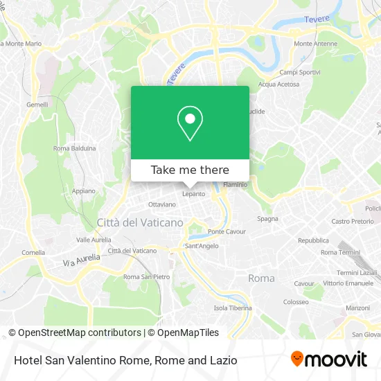 San Valentino Hotel Rome map