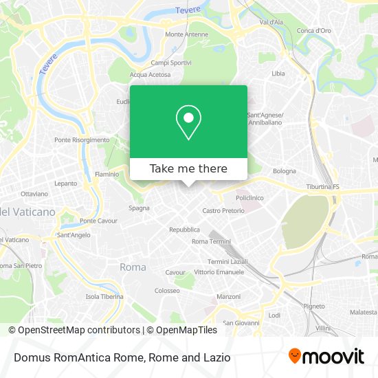 Domus RomAntica Rome map