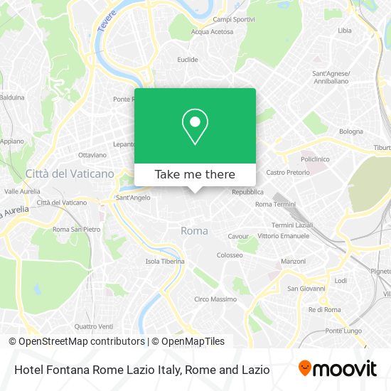 Hotel Fontana Rome Lazio Italy map