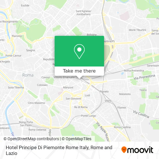 Hotel Principe Di Piemonte Rome Italy map