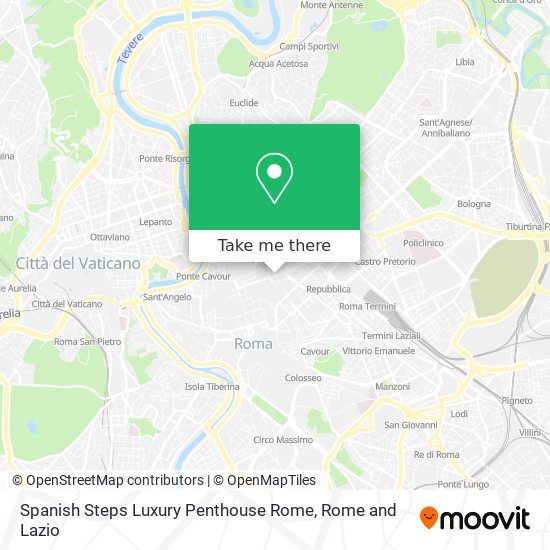 Spanish Steps Luxury Penthouse Rome map