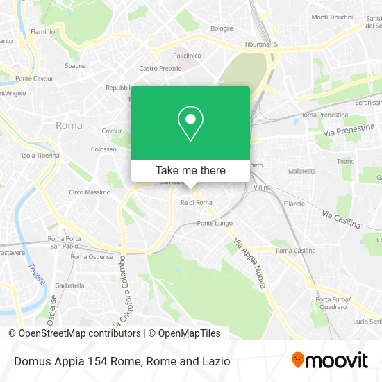 Domus Appia 154 Rome map