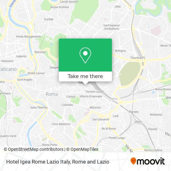 Hotel Igea Rome Lazio Italy map