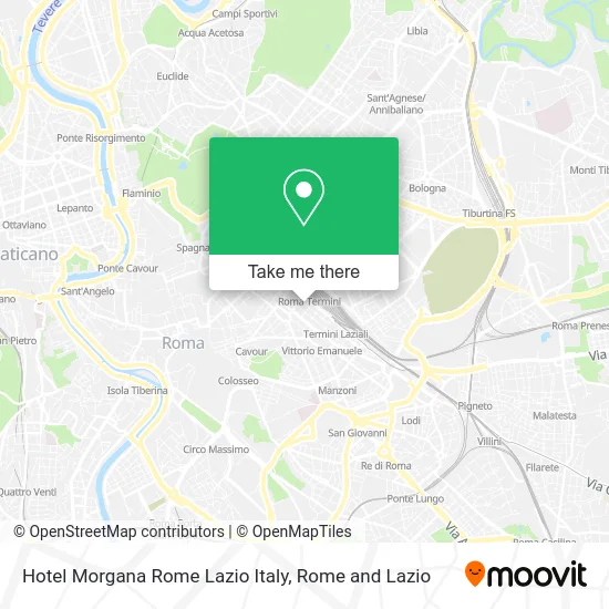 Hotel Morgana Rome Lazio Italy map