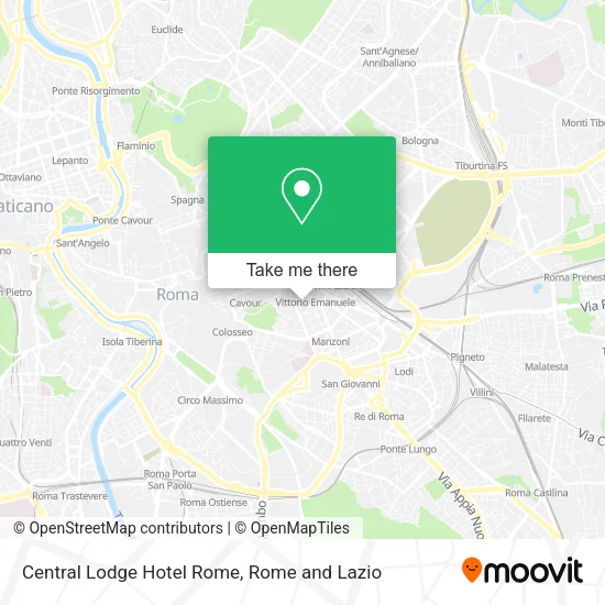 Central Lodge Hotel Rome map