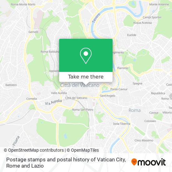 Postage stamps and postal history of Vatican City map