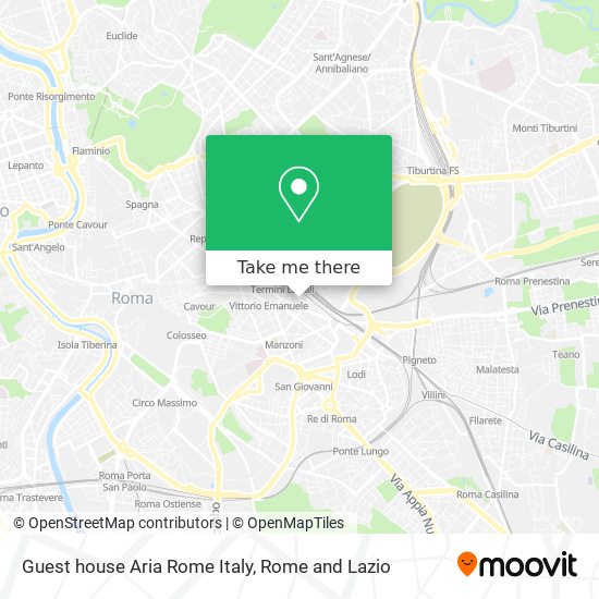 Guest house Aria Rome Italy map