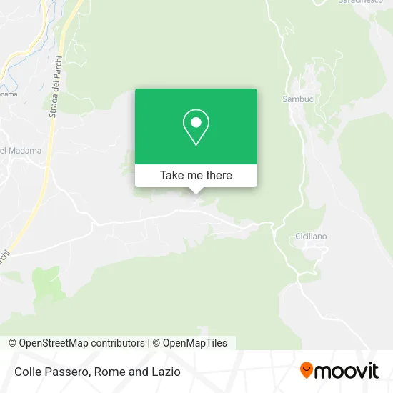 Colle Passero map