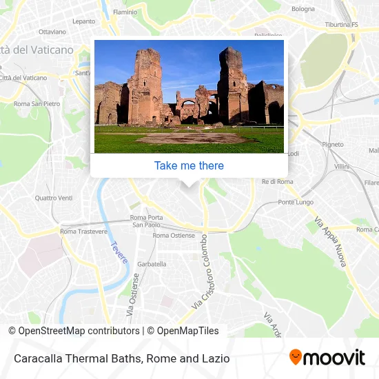 Caracalla Thermal Baths map