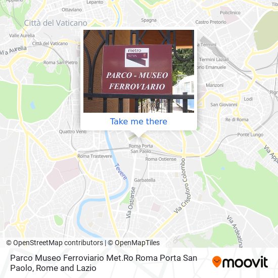 Parco Museo Ferroviario Met.Ro Roma Porta San Paolo map
