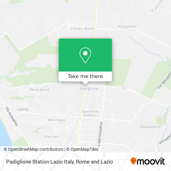 Padiglione Station Lazio Italy map