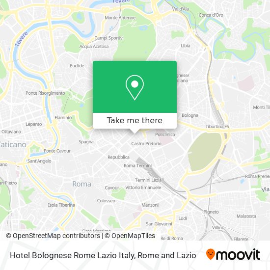 Hotel Bolognese Rome Lazio Italy map