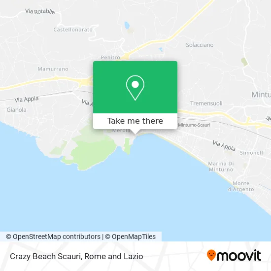 Crazy Beach Scauri map