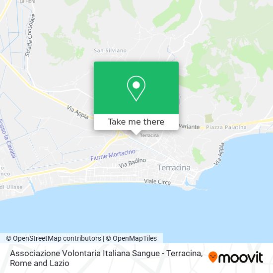 Associazione Volontaria Italiana Sangue - Terracina map