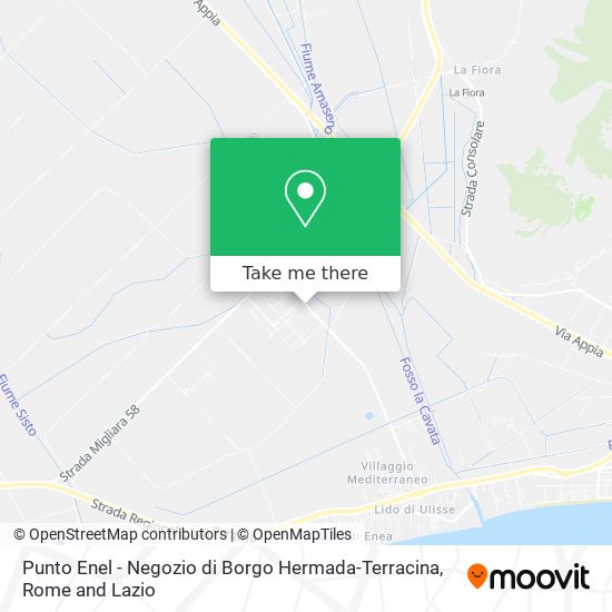 Punto Enel - Negozio di Borgo Hermada-Terracina map