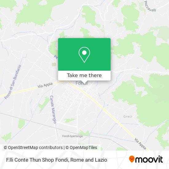 F.lli Conte Thun Shop Fondi map