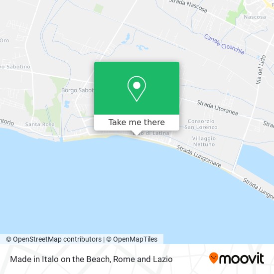 Made in Italo on the Beach map