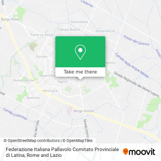 Federazione Italiana Pallavolo Comitato Provinciale di Latina map