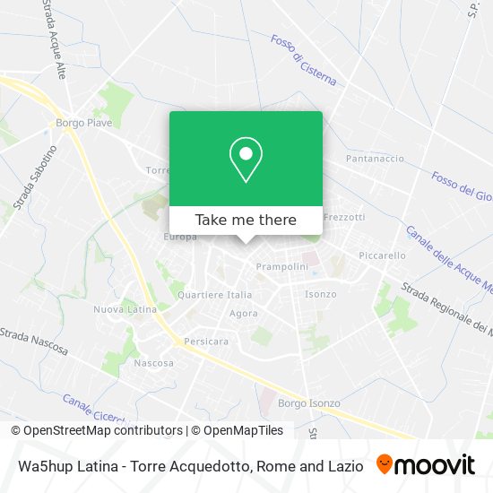 Wa5hup Latina - Torre Acquedotto map