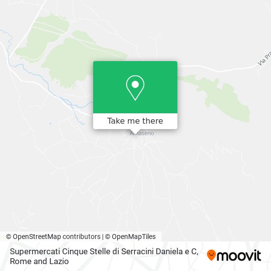 Supermercati Cinque Stelle di Serracini Daniela e C map