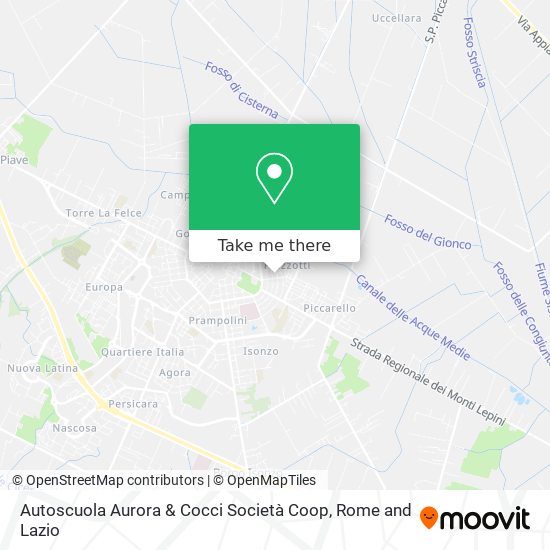 Autoscuola Aurora & Cocci Società Coop map