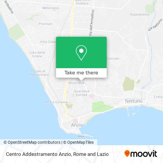 Centro Addestramento Anzio map