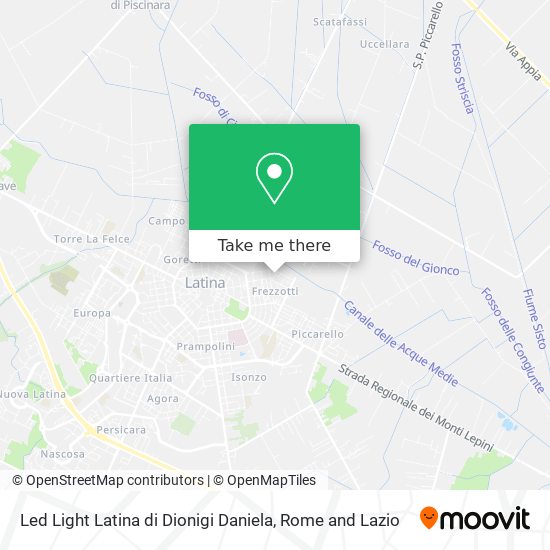Led Light Latina di Dionigi Daniela map