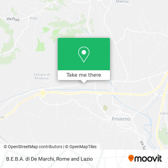 B.E.B.A. di De Marchi map