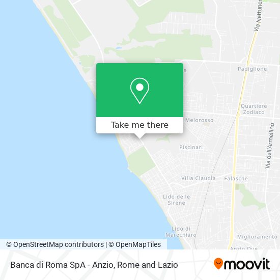 Banca di Roma SpA - Anzio map