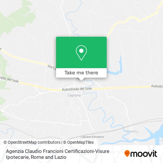 Agenzia Claudio Francioni Certificazioni-Visure Ipotecarie map