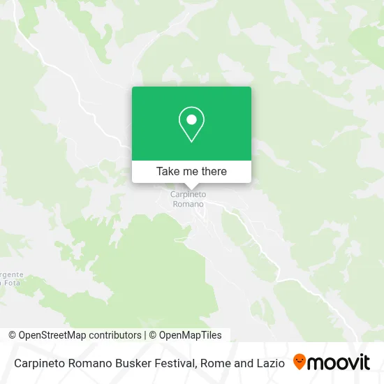 Carpineto Romano Busker Festival map