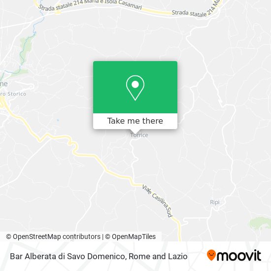 Bar Alberata di Savo Domenico map