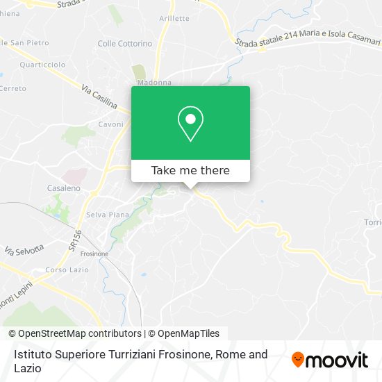 Istituto Superiore Turriziani Frosinone map