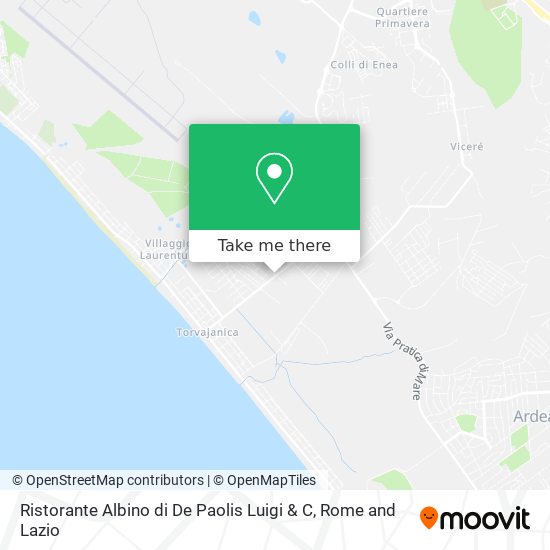 Ristorante Albino di De Paolis Luigi & C map