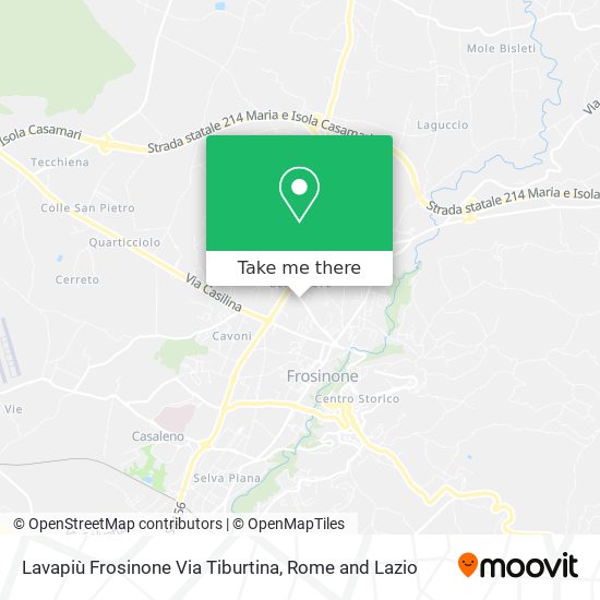 Lavapiù Frosinone Via Tiburtina map