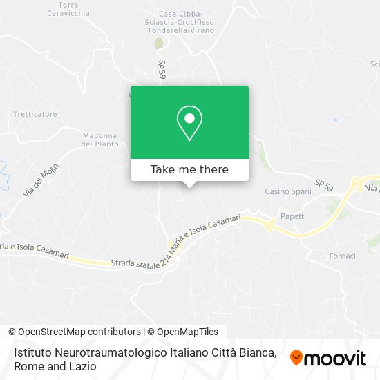 Istituto Neurotraumatologico Italiano Città Bianca map