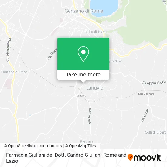 Giuliani Pharmacy of Dr. Sandro Giuliani map