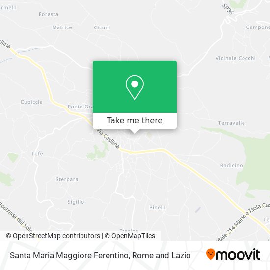 Santa Maria Maggiore Ferentino map