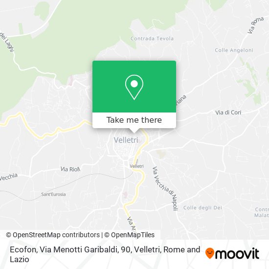 Ecofon, Via Menotti Garibaldi, 90, Velletri map