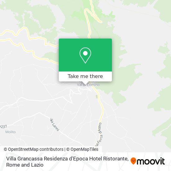 Villa Grancassa Residenza d'Epoca Hotel Ristorante map