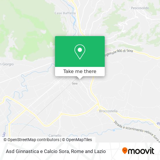 Asd Ginnastica e Calcio Sora map