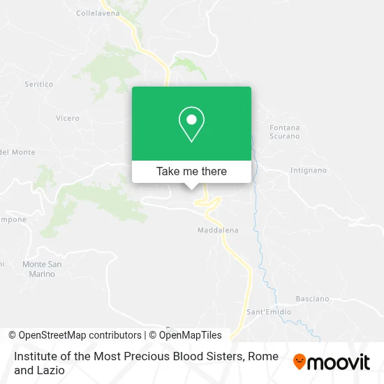 Institute of the Most Precious Blood Sisters map